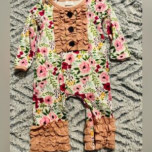 Long sleeve ruffle romper! Super light! Perfect for spring! BRAND NEW!